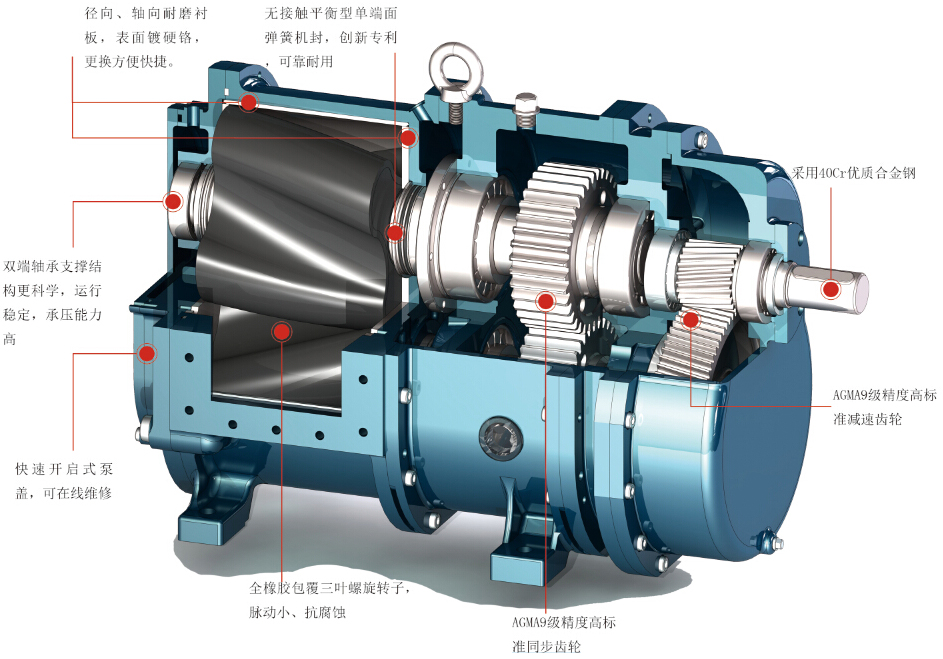 罗德凸轮转子泵结构展示20160111